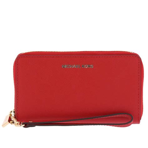 scarlet red michael kors wallet|Michael Kors small red purse.